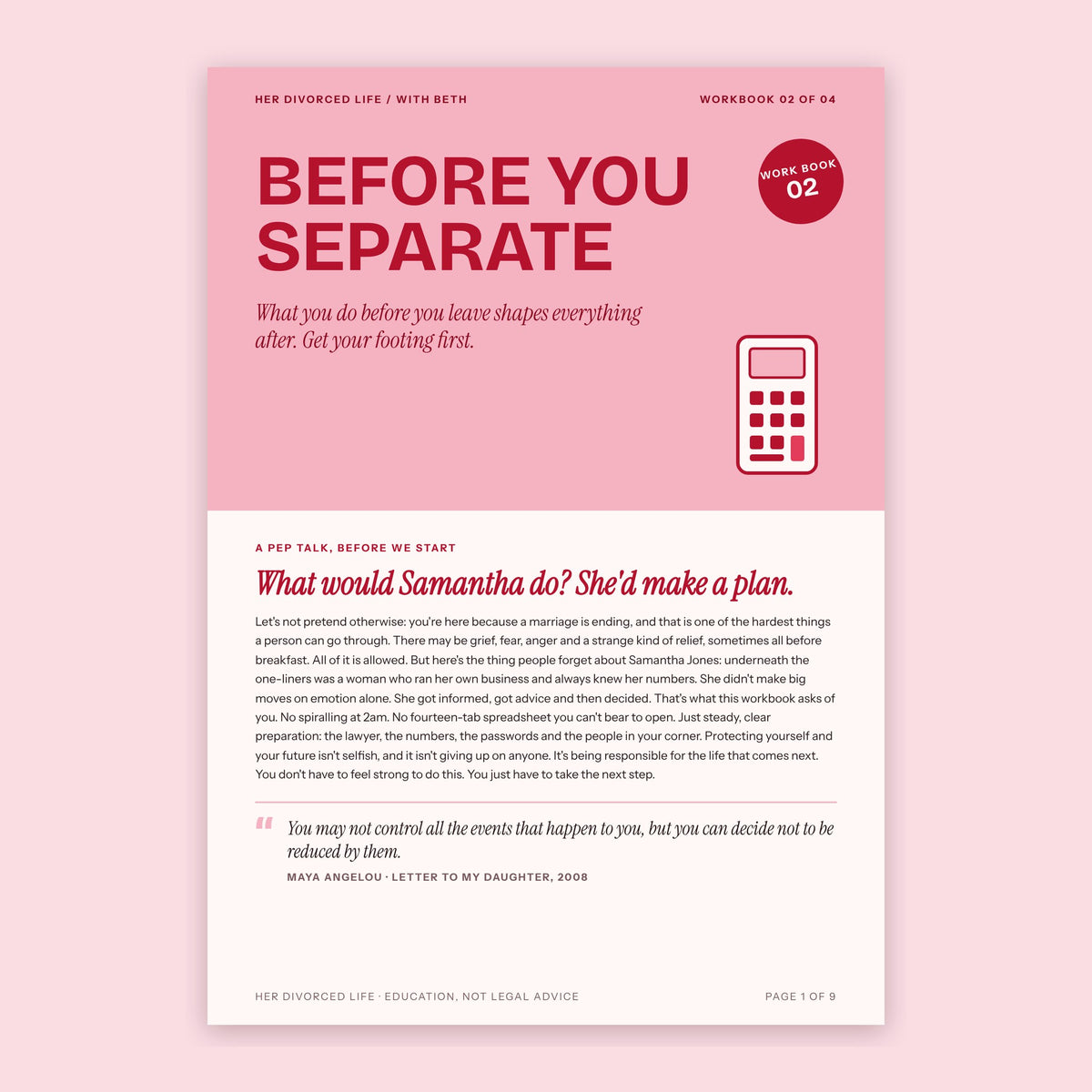 02 · Before You Separate Workbook